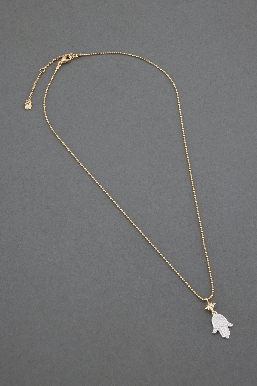 14k gold plated hamsa pendant
